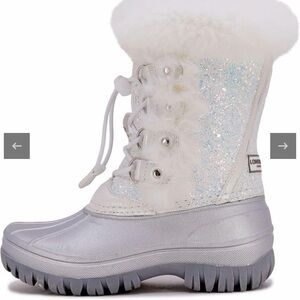 LONDON FOG Girls SZ 5  Icelyn Cold Weather Warm Lined Snow Glitter Boots